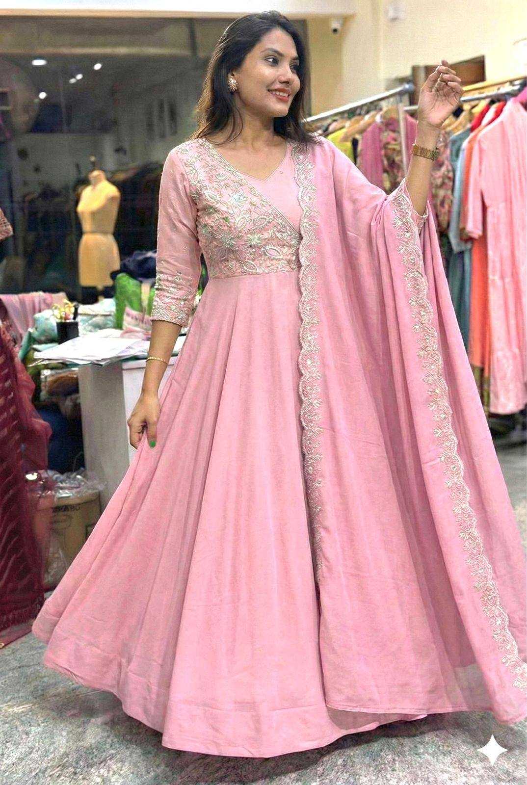 YNF Wholesale Vichitra Silk Anarkali Gown KESH210 2504 | Surat Manufacturer