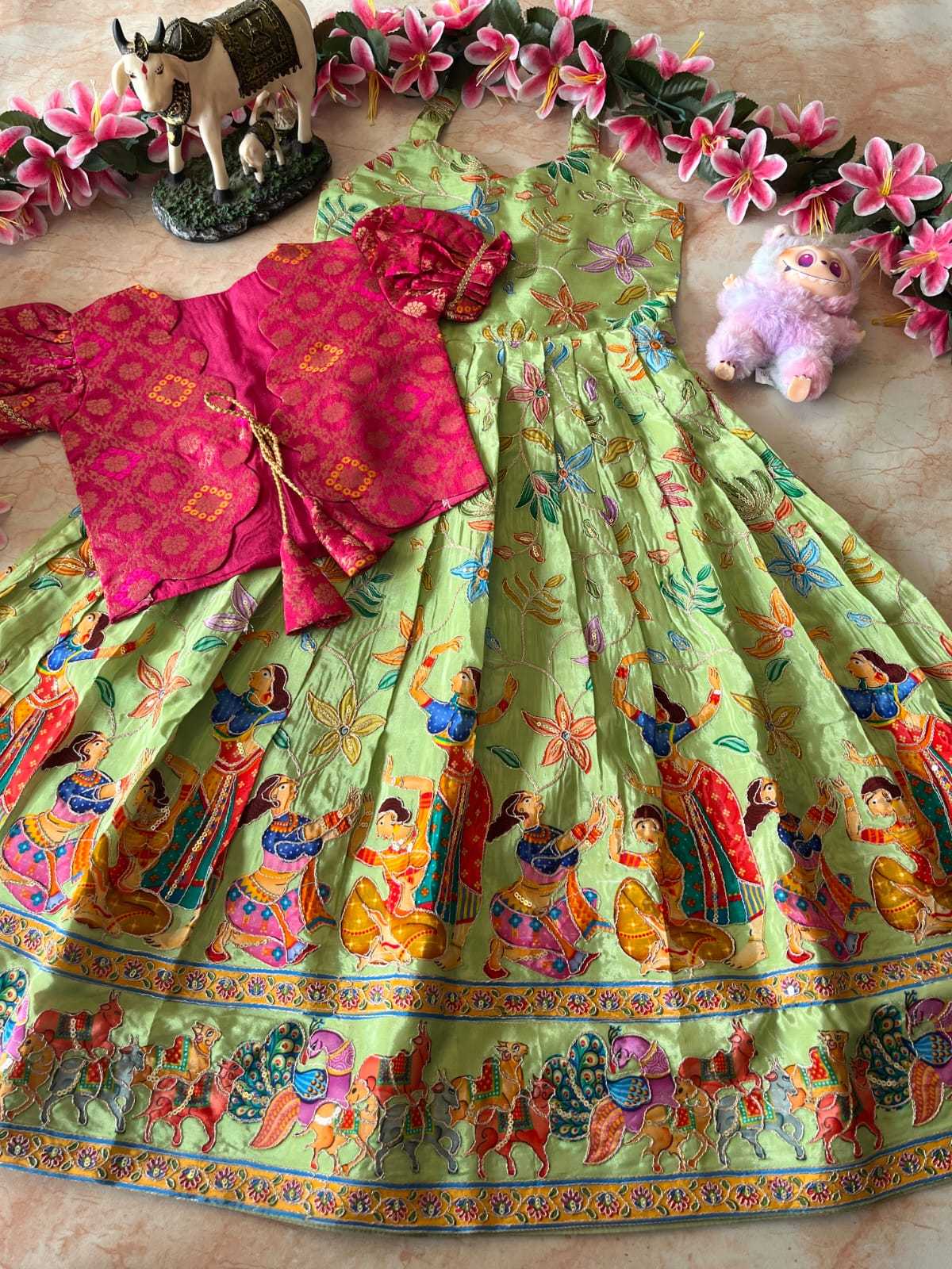 YNF Wholesale Viscose Kids Gown RIN235 pranil | Surat Manufacturer
