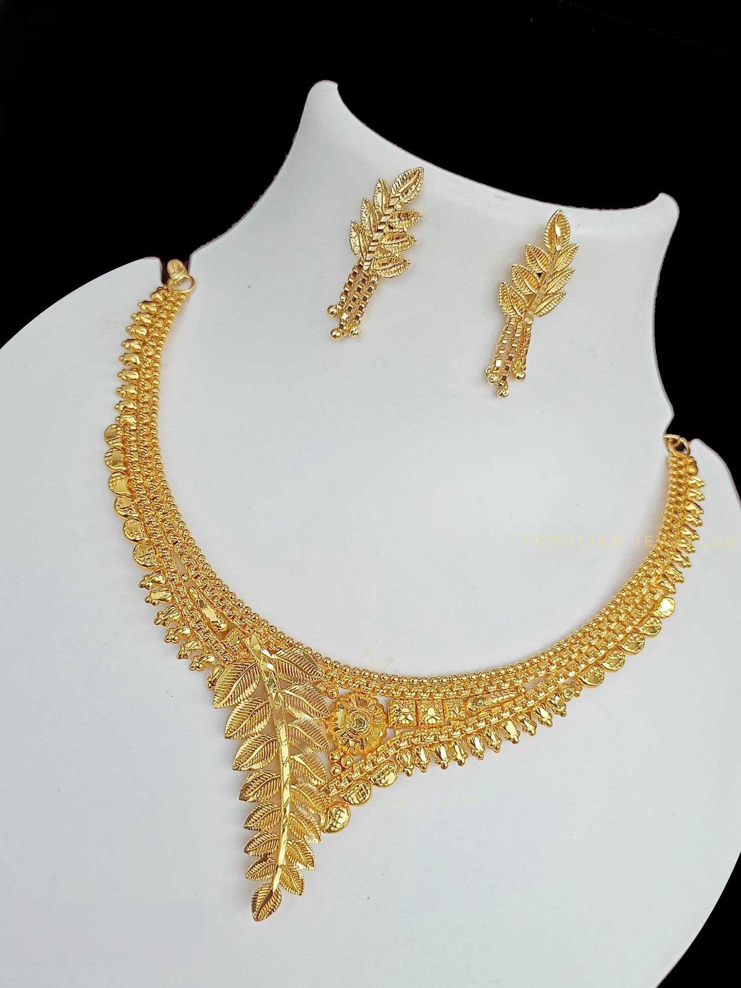 YNF Wholesale Brass Golden Necklace Set KESH191 1 | Surat Manufacturer