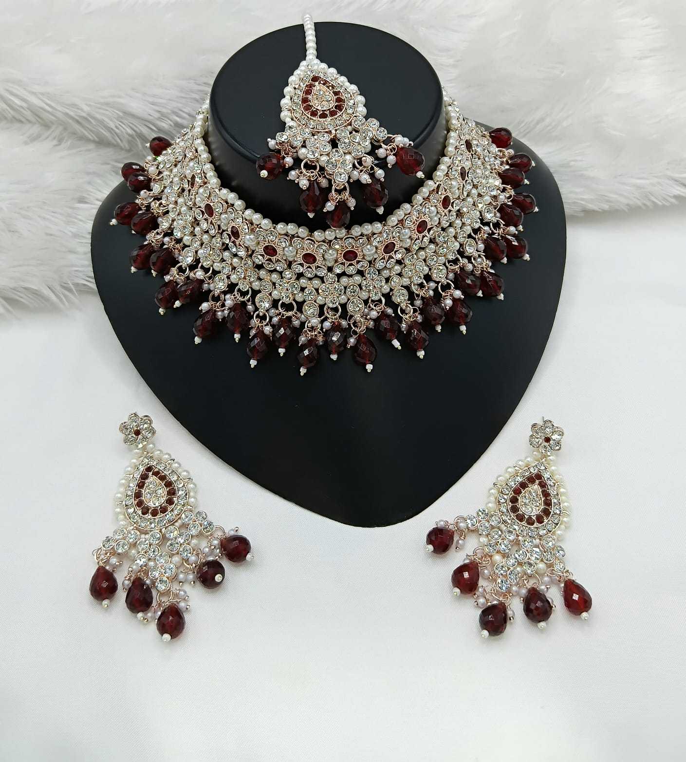 YNF Wholesale Brass Bridal Jewelry Sets KESH494 1 | Surat Manufacturer