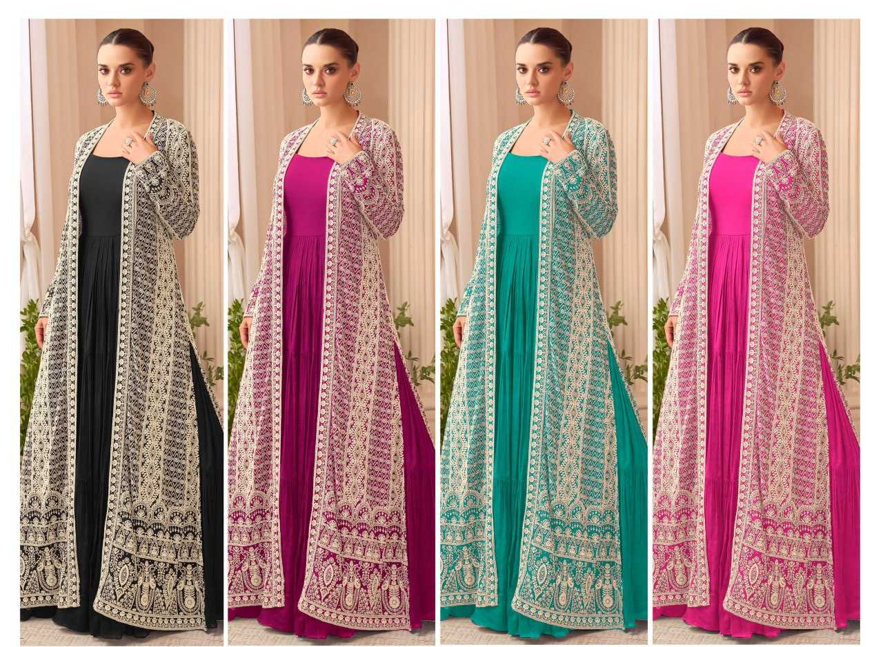 YNF Wholesale Chinon Evening Dresses KESH704 KASMIRA | Surat Manufacturer