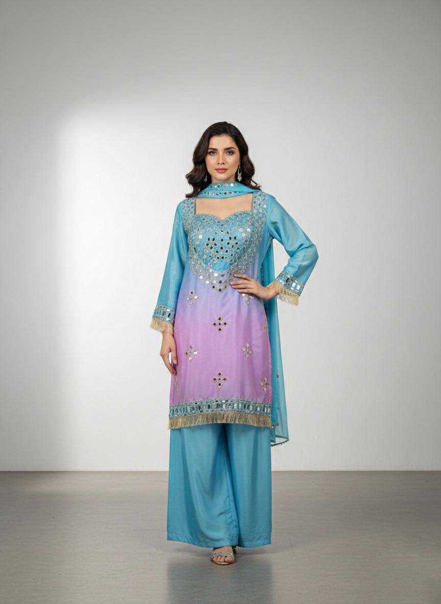 YNF Wholesale Chinon Silk Palazzo Suit KESH512 1827 | Surat Manufacturer