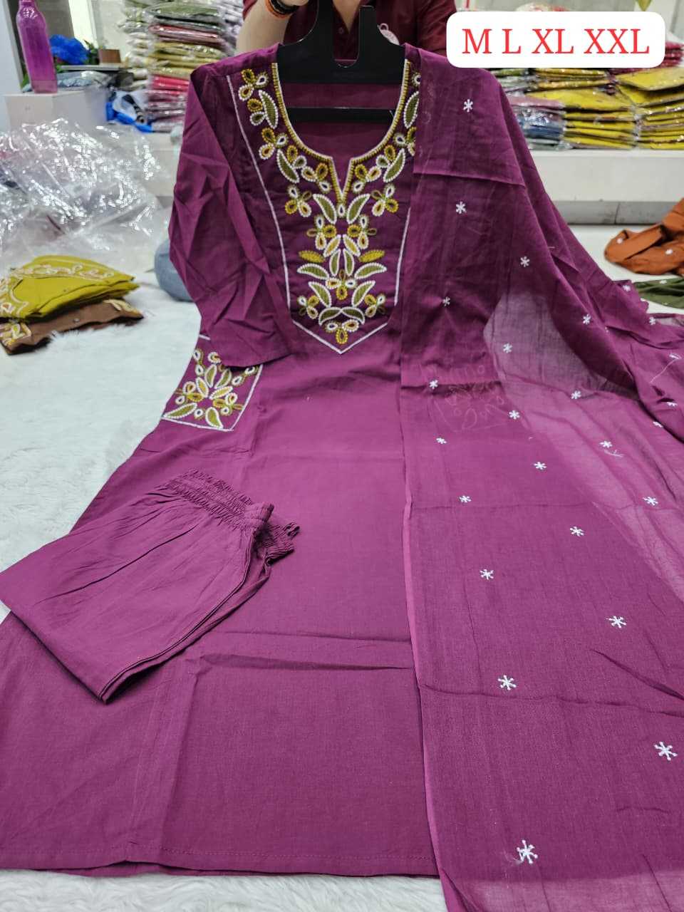 YNF Wholesale Cotton Embroidered Kurtis KESH720 Si | Surat Manufacturer