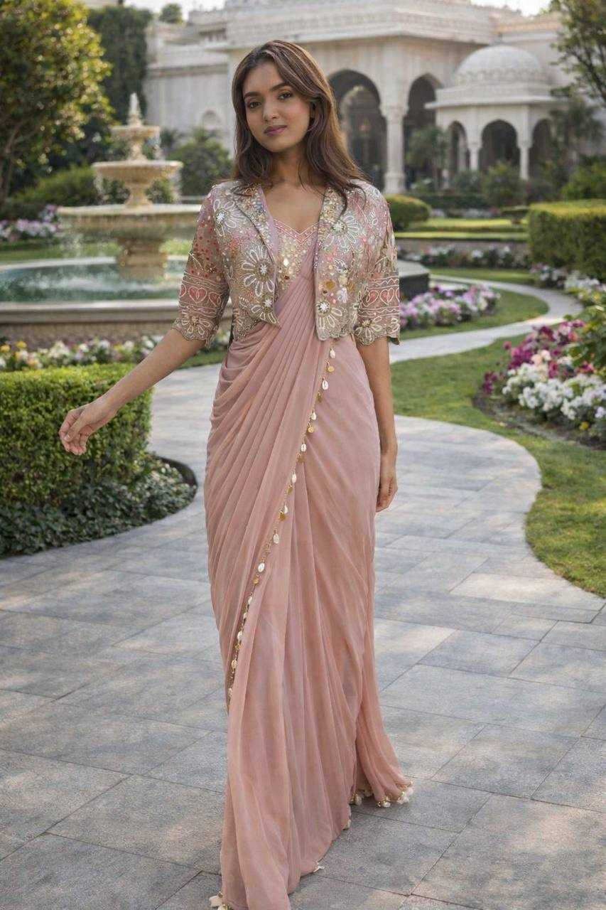 YNF Wholesale Crepe Silk Ready To Wear Sarees KESH516 | Surat Manufacturer