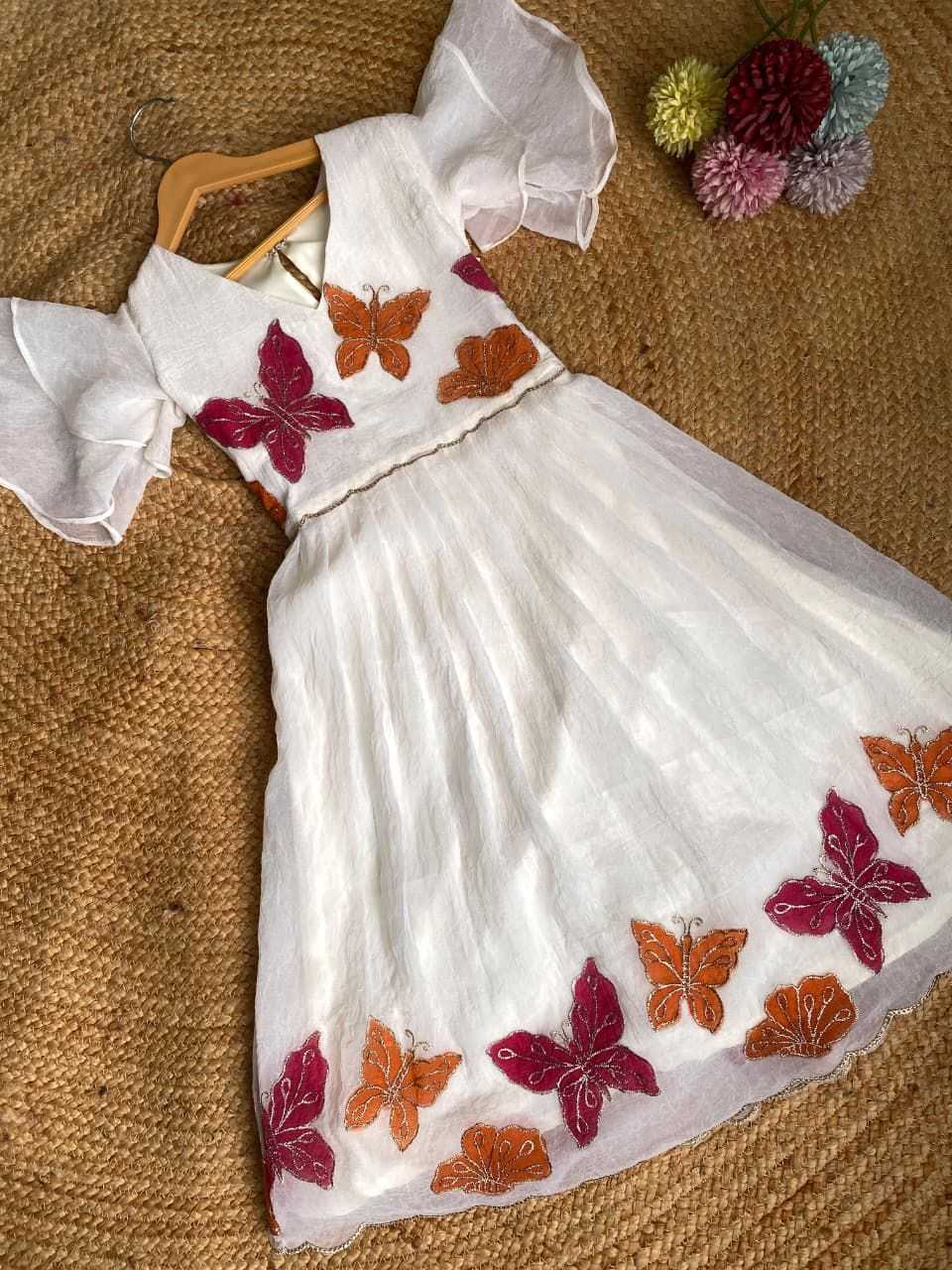 YNF Wholesale Crush Silk Kids Gown RIN235 Titli | Surat Manufacturer