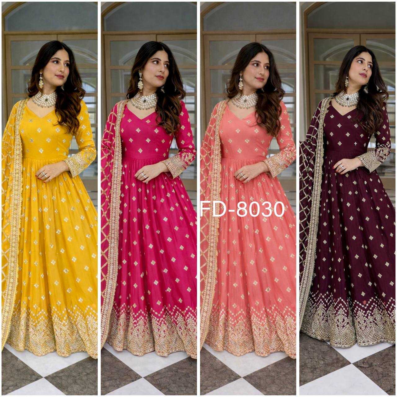 YNF Wholesale Faux Georgette Evening Gowns KESH506 8030 | Surat Manufacturer