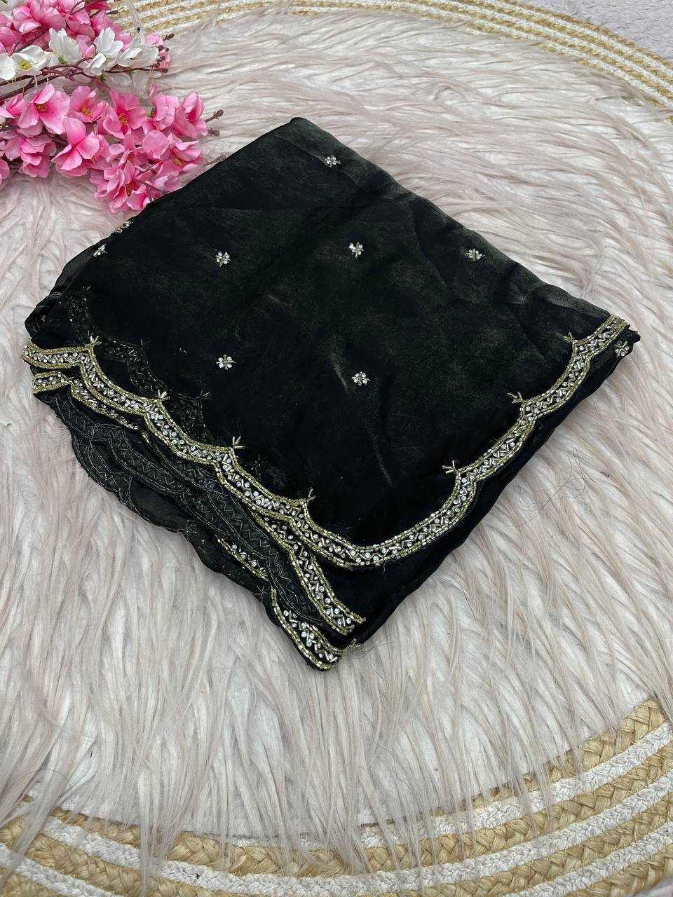 YNF Wholesale FENDY Satin Hand Work Sarees RIN230 732 | Surat Manufacturer