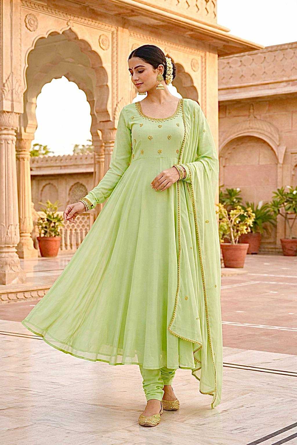 YNF Wholesale Georgette Fancy Gowns KESH513 555 | Surat Manufacturer