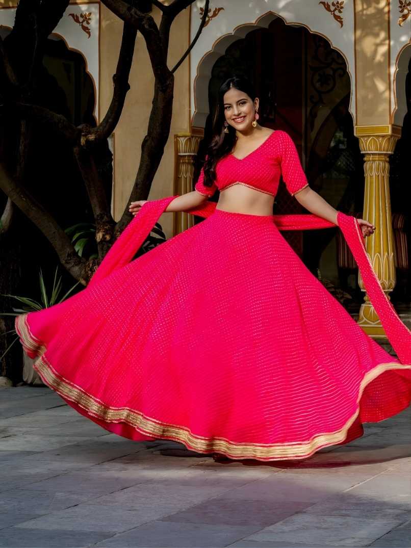 YNF Wholesale Georgette Georgette Lehenga KESH530 15049-Pink | Surat Manufacturer