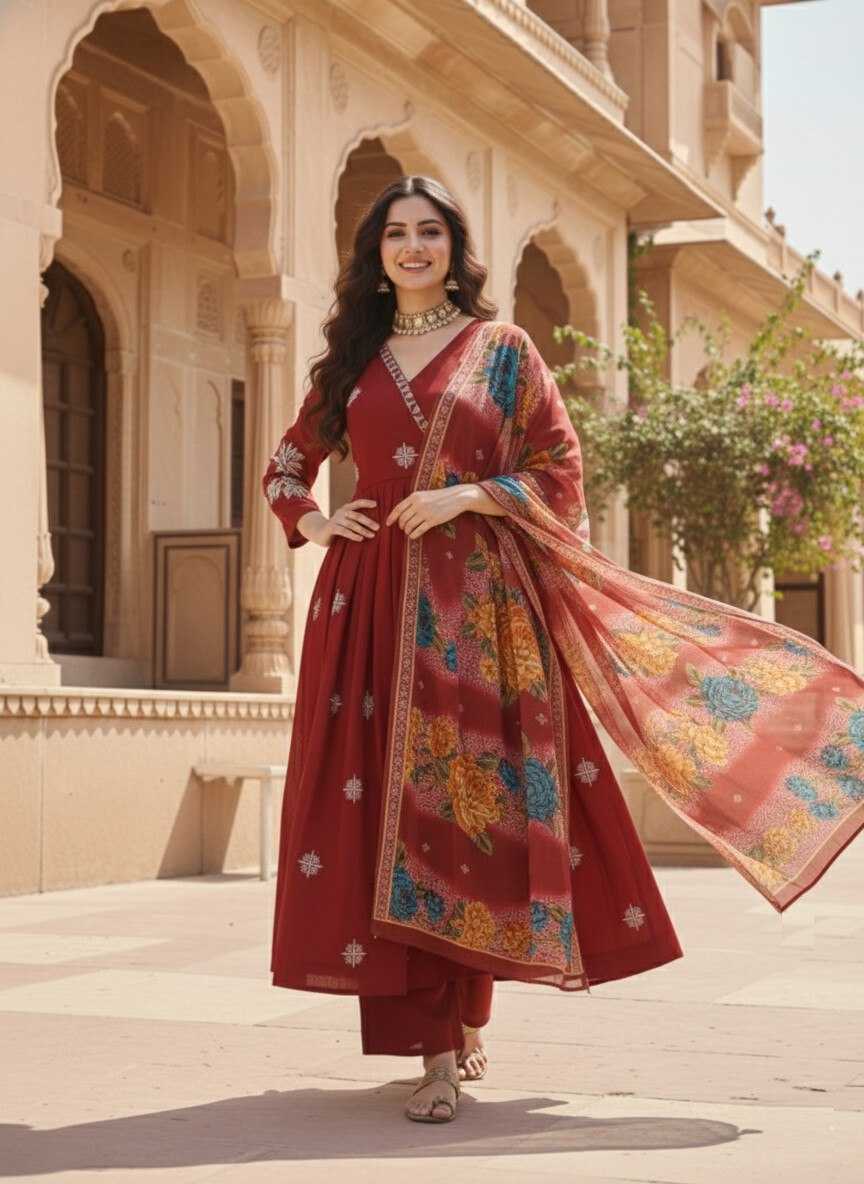 YNF Wholesale Heavy Roman Silk Anarkali Kurtis KESH559 6006 | Surat Manufacturer
