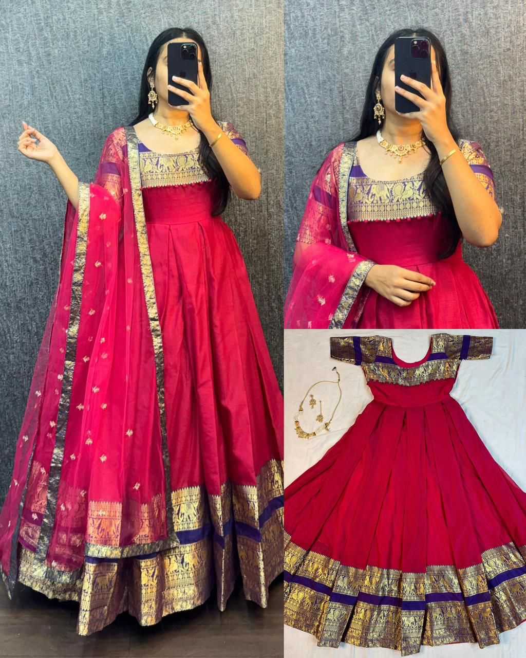 YNF Wholesale Heavy Silk Silk Gowns KESH599 111 | Surat Manufacturer
