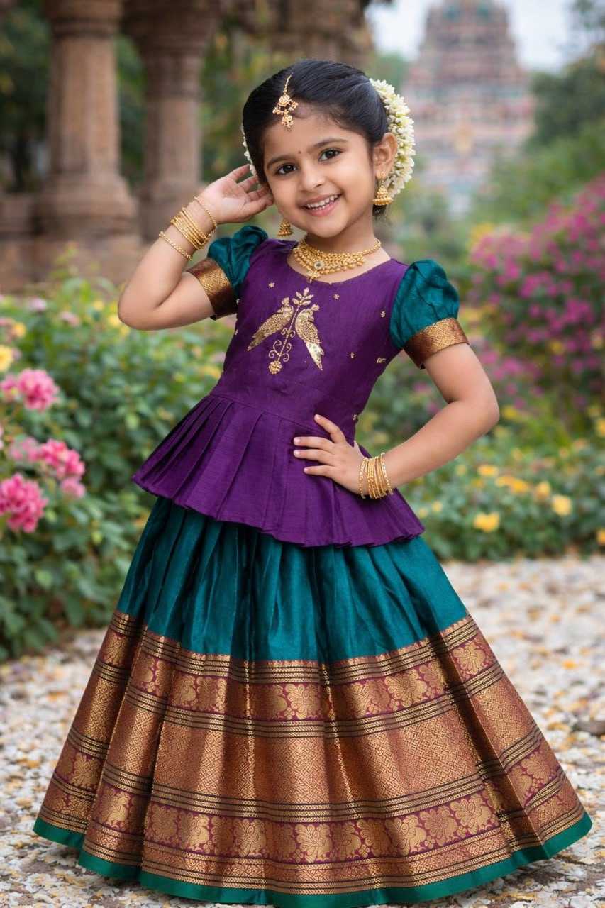 YNF Wholesale Jacquard Kids Lehenga KESH642 081 | Surat Manufacturer