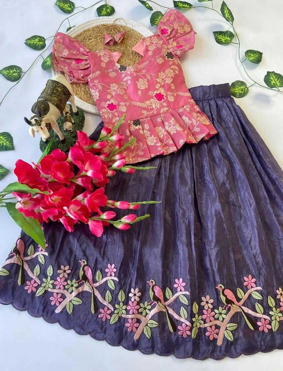 YNF Wholesale Nylon Ethnic Dresses For Kids RIN235 116 | Surat Manufacturer