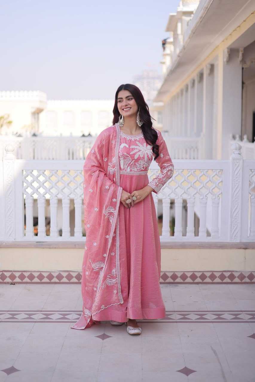 YNF Wholesale Satin Embroidery Gowns KESH491 9315 | Surat Manufacturer