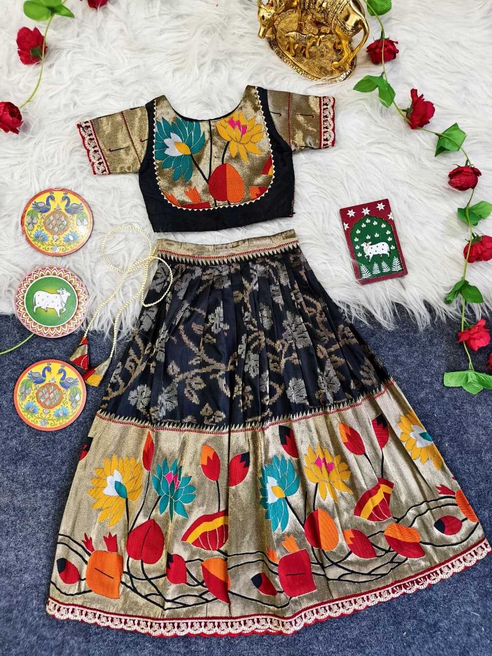 YNF Wholesale Silk Kids Lehenga Choli KESH249 Geeta | Surat Manufacturer