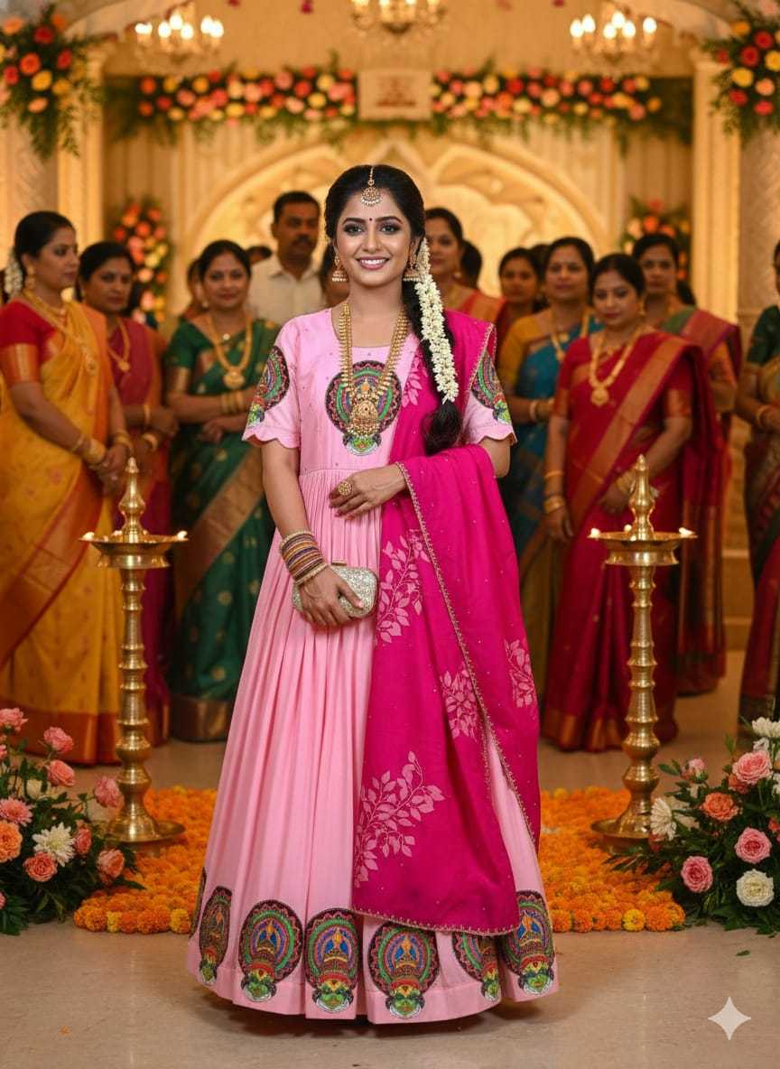 YNF Wholesale Silk Printed Gowns KESH505 Kathakali-2 | Surat Manufacturer