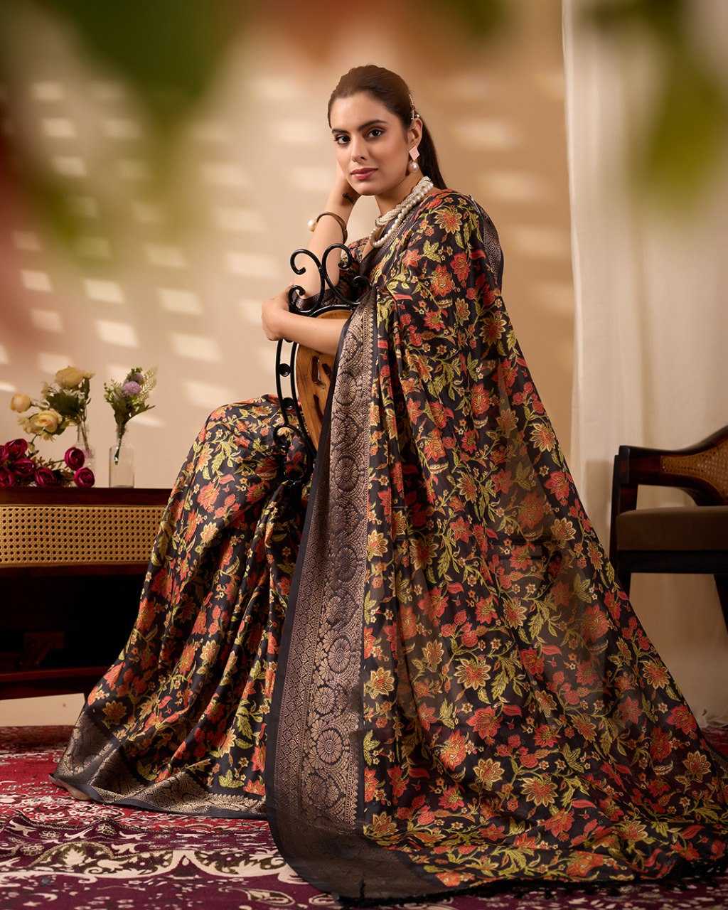 YNF Wholesale Soft Linen Jari Floral Sarees KESH522 1079 | Surat Manufacturer