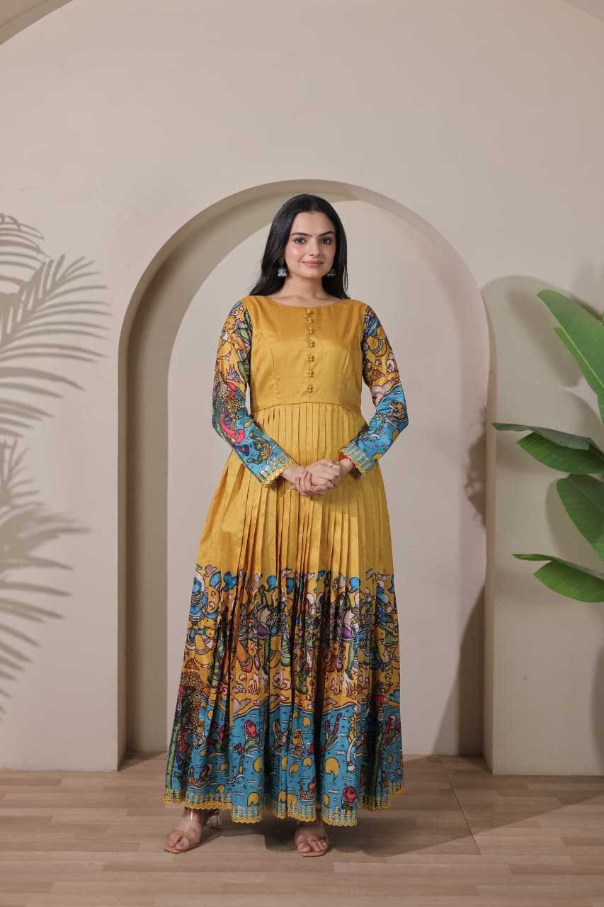 YNF Wholesale Tussar Silk Embroidery Gowns KESH249 2096 | Surat Manufacturer