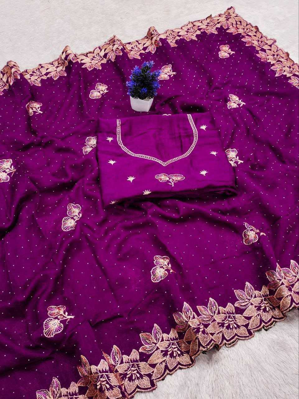 YNF Wholesale Vichitra Silk Printed Silk Saree KESH588 LASKA | Surat Manufacturer