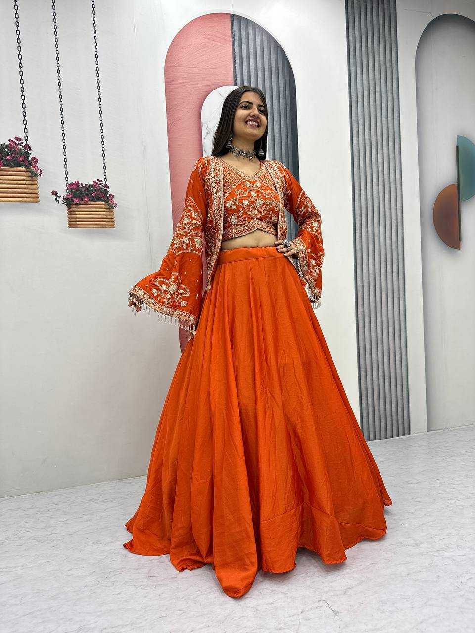 YNF Wholesale Chinon Embroidered Lehenga KESH496 565 | Surat Manufacturer