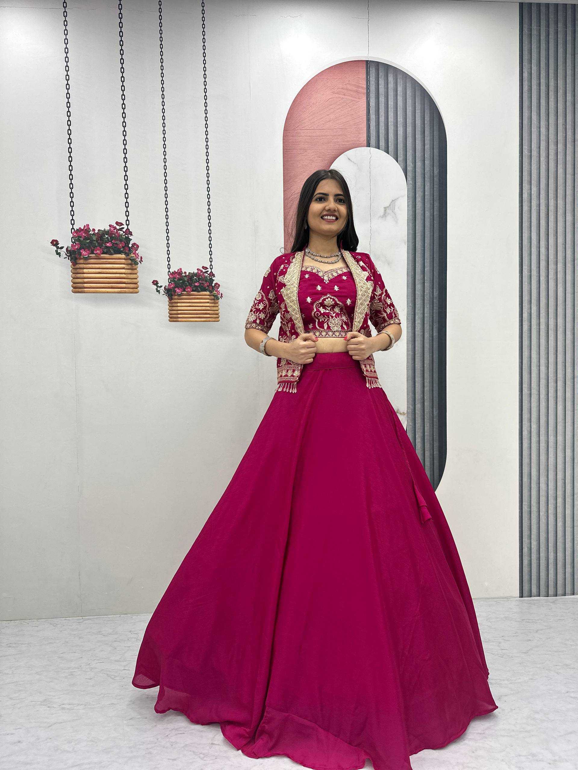 YNF Wholesale Chinon Embroidered Lehenga KESH496 566 | Surat Manufacturer
