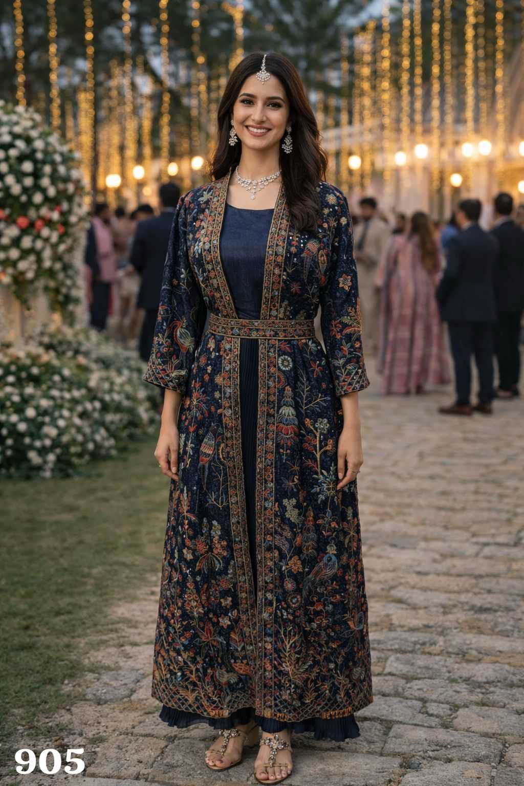 YNF Wholesale Chinon Silk Embroidery Gowns KESH481 Mrudangi Floral | Surat Manufacturer