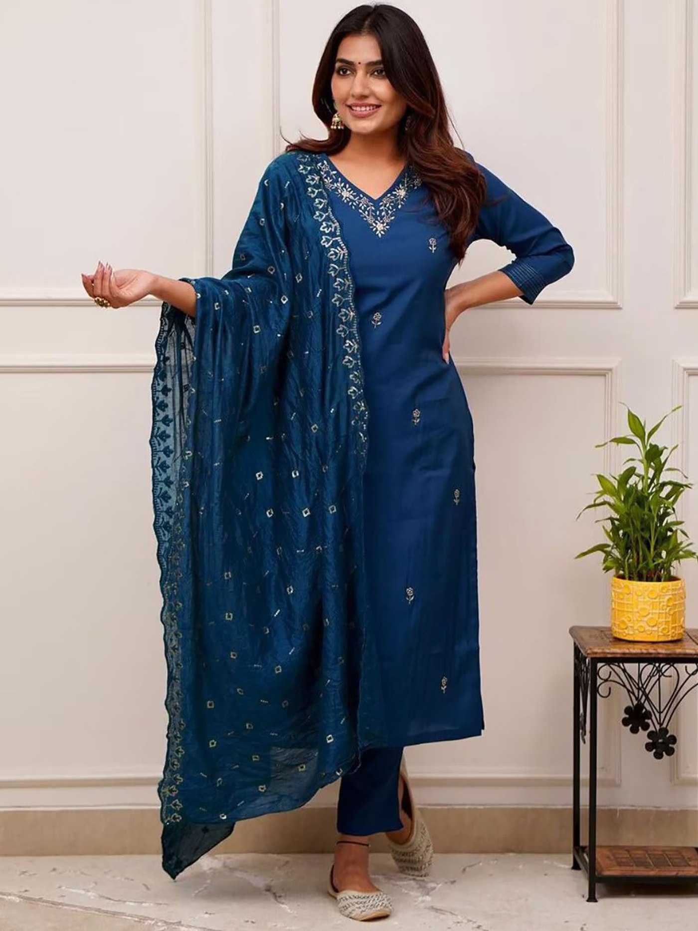 YNF Wholesale Cotton Embroidery Suits KESH334 Manbhavan | Surat Manufacturer