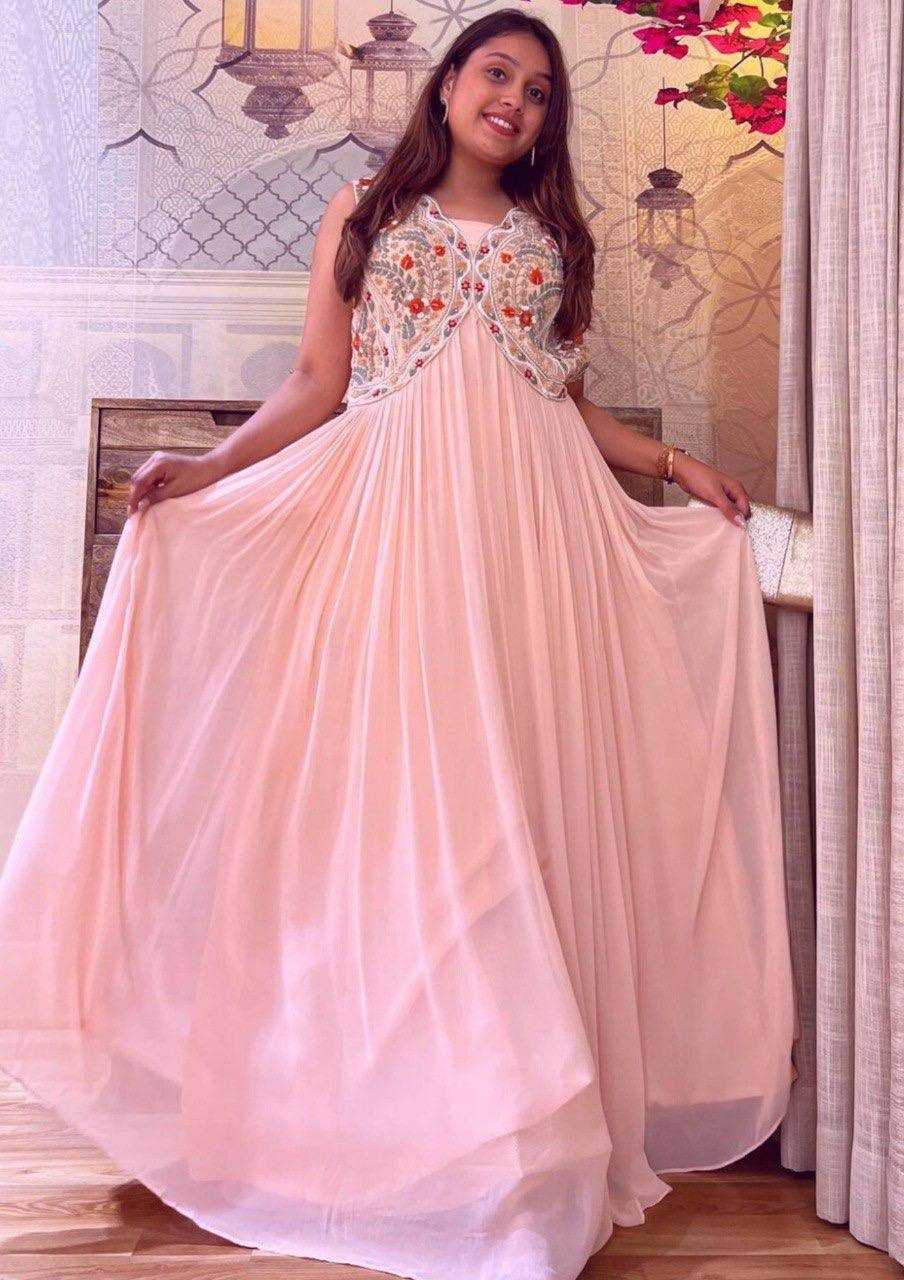 YNF Wholesale Faux Georgette Georgette Gown KESH526 2046 | Surat Manufacturer