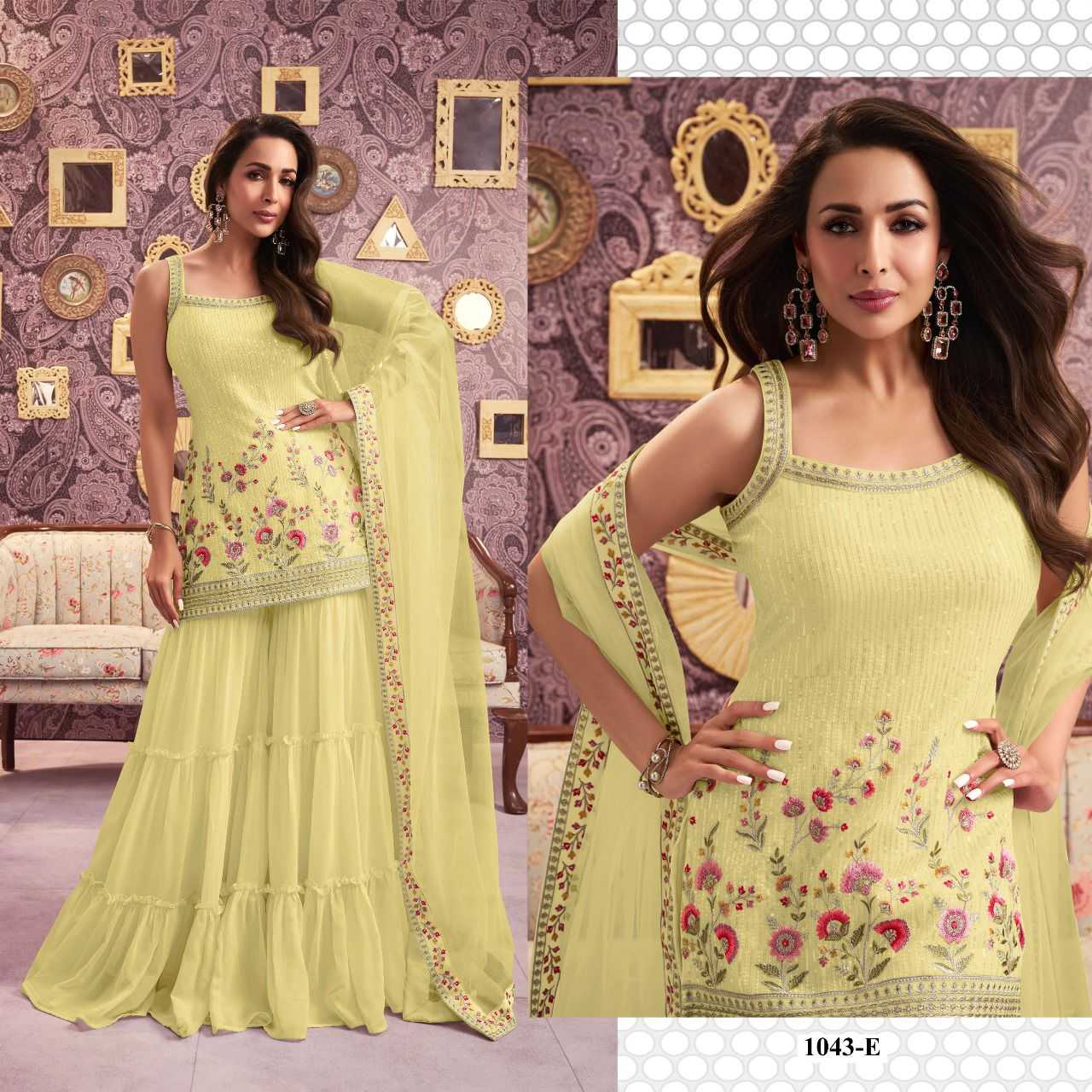 YNF Wholesale Faux Georgette Sharara Salwar Suits KESH745 1043 | Surat Manufacturer