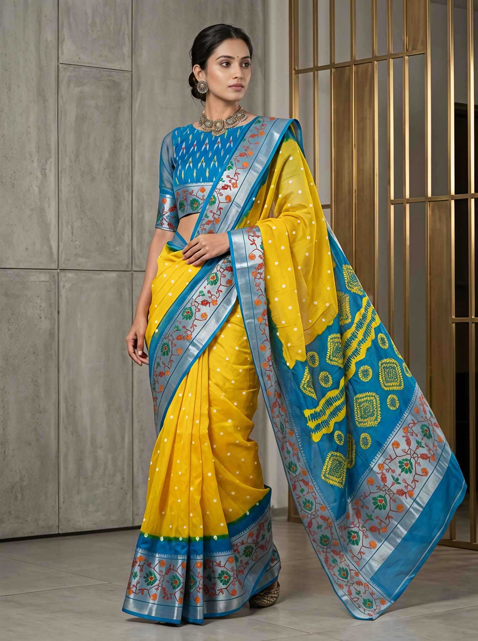 YNF Wholesale Kora Silk Kora Silk Sarees KESH673 GOLD DUST BRASSO | Surat Manufacturer
