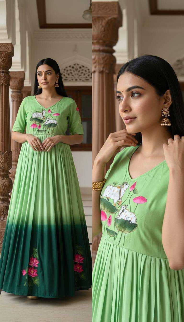 YNF Wholesale Maslin Fancy Gowns KESH485 122 | Surat Manufacturer