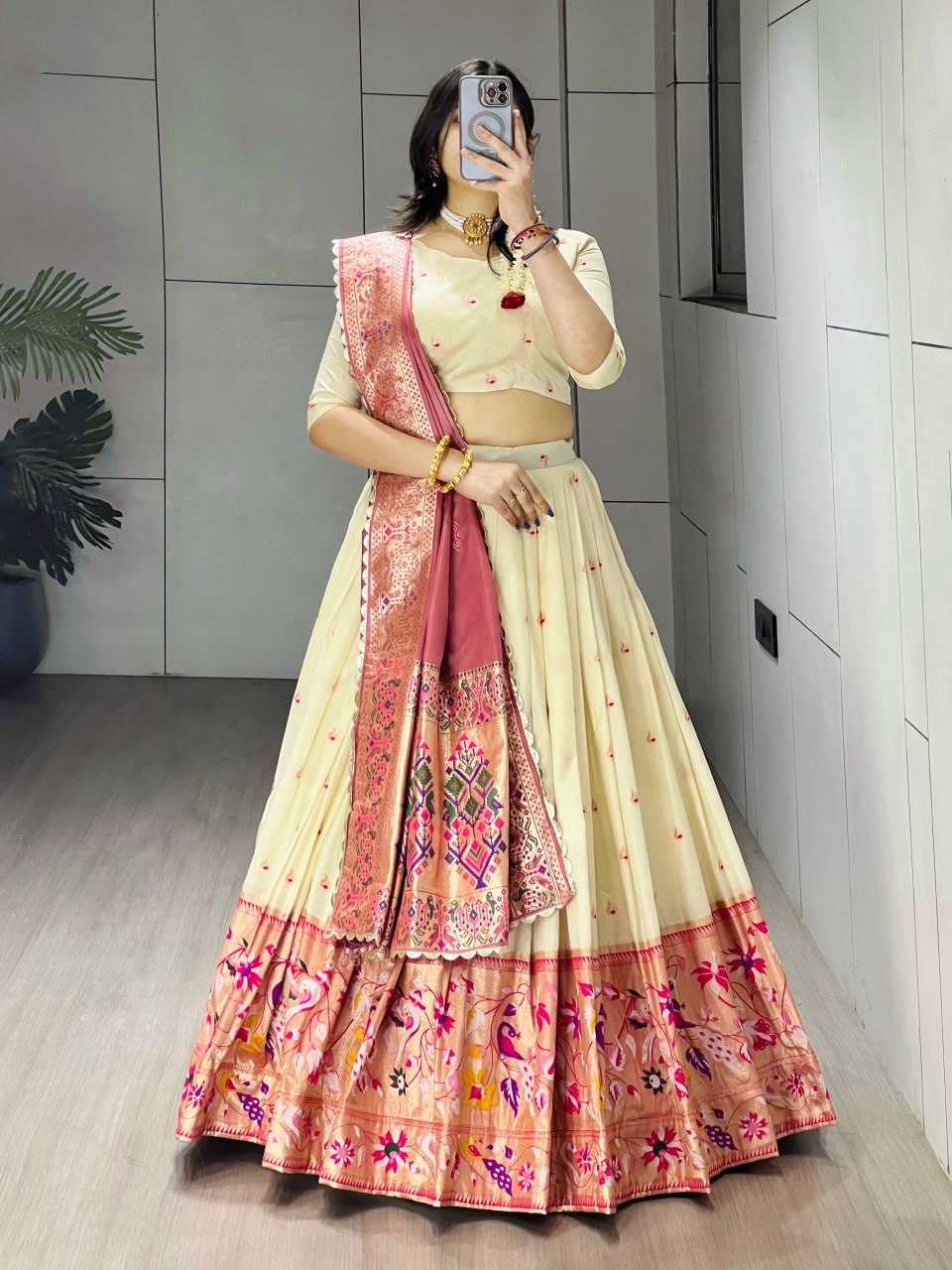 YNF Wholesale Paithani Silk Wedding Lehenga RIN119 Morbangdi | Surat Manufacturer