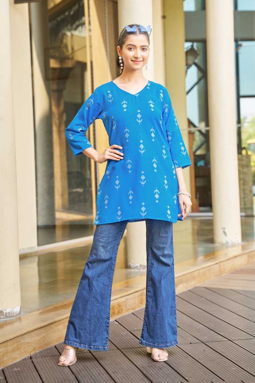 YNF Wholesale Poly Rayon Printed Kurtis KESH102 DD07 | Surat Manufacturer