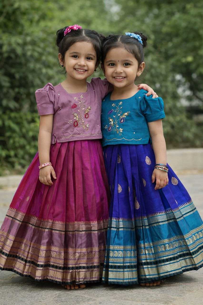 YNF Wholesale Pure Silk Kids Lehenga RIN161 PIC | Surat Manufacturer