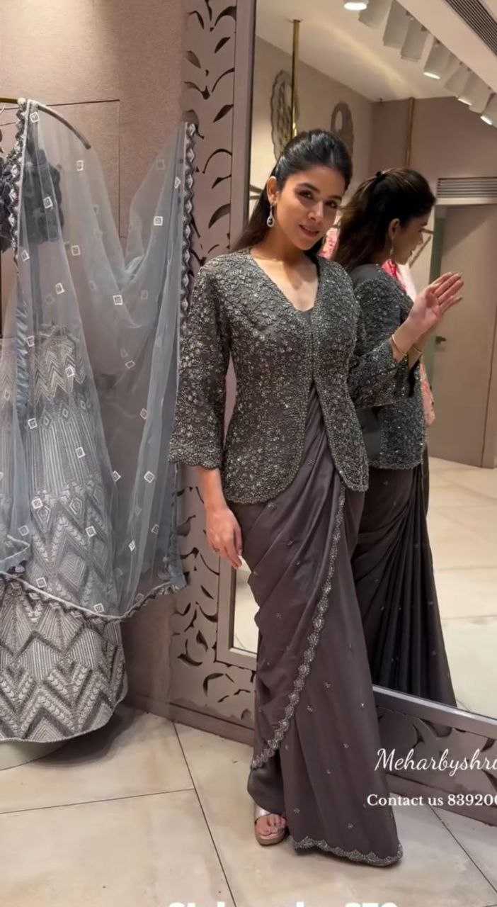 YNF Wholesale Satin Crape Satin Sarees KESH591 250 | Surat Manufacturer