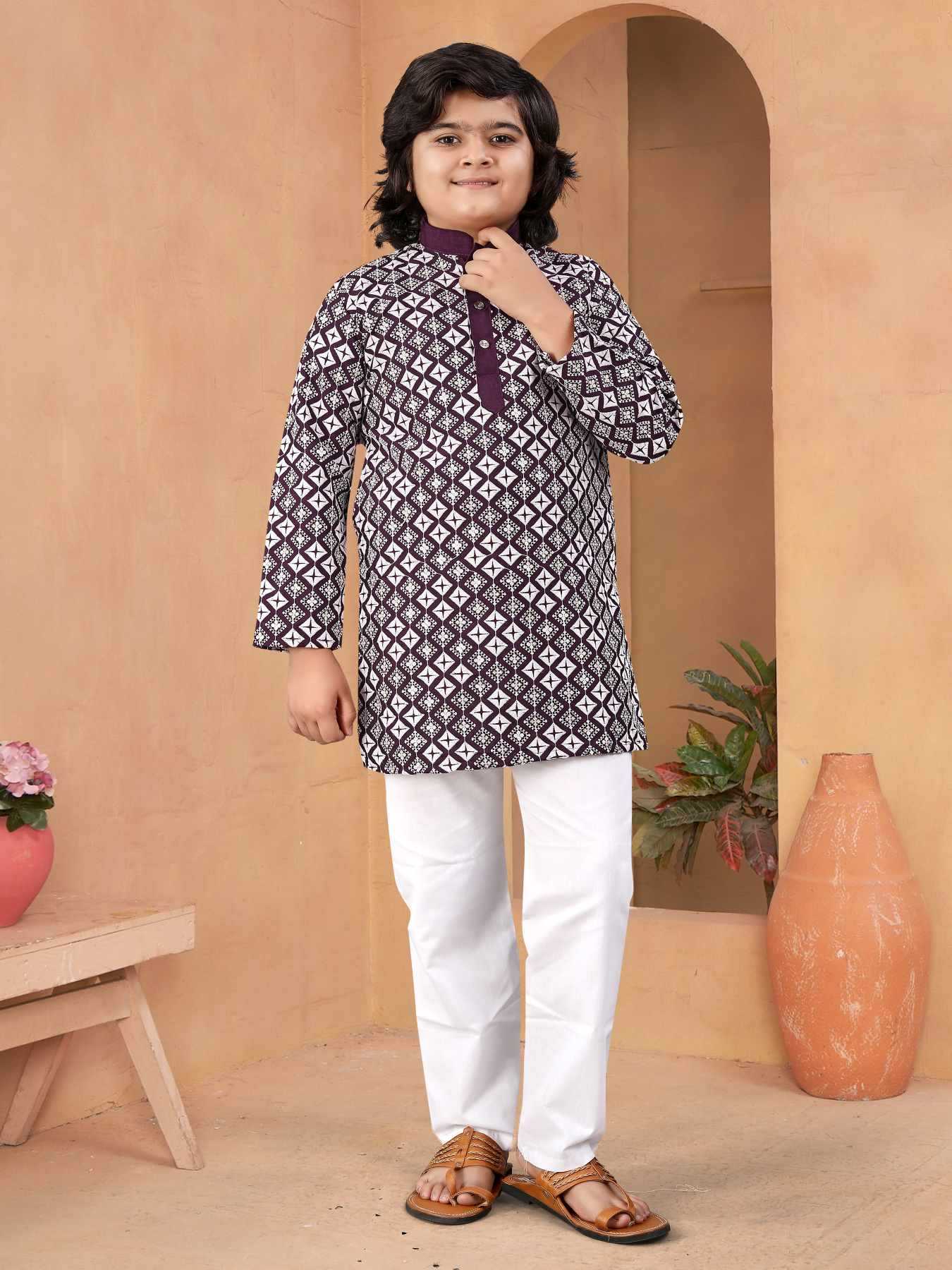 YNF Wholesale Soft Silk Boys Kurta Pyjama KESH747 MIRROR | Surat Manufacturer