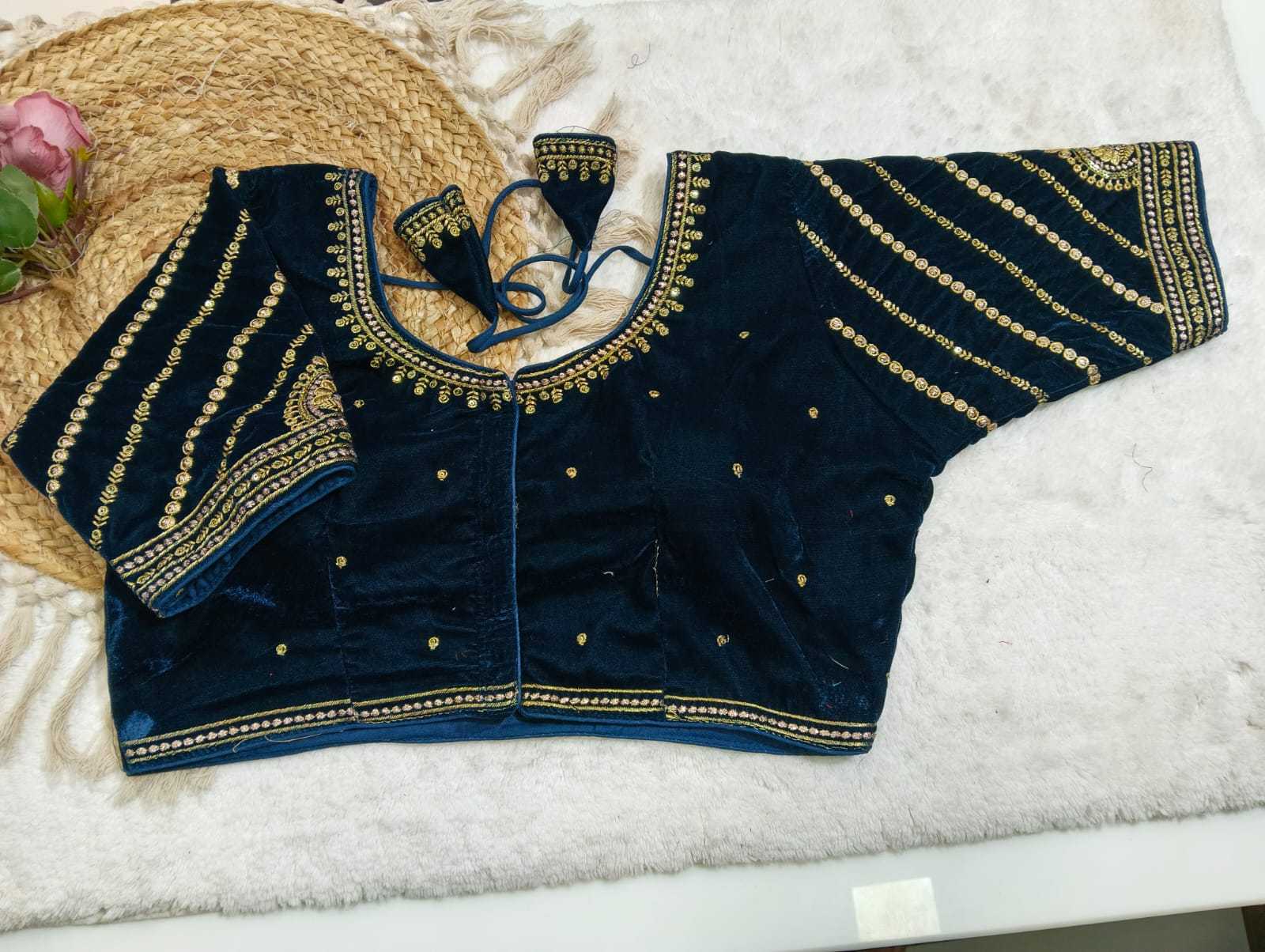 YNF Wholesale Velvet Embroidered Blouses KESH728 114 | Surat Manufacturer