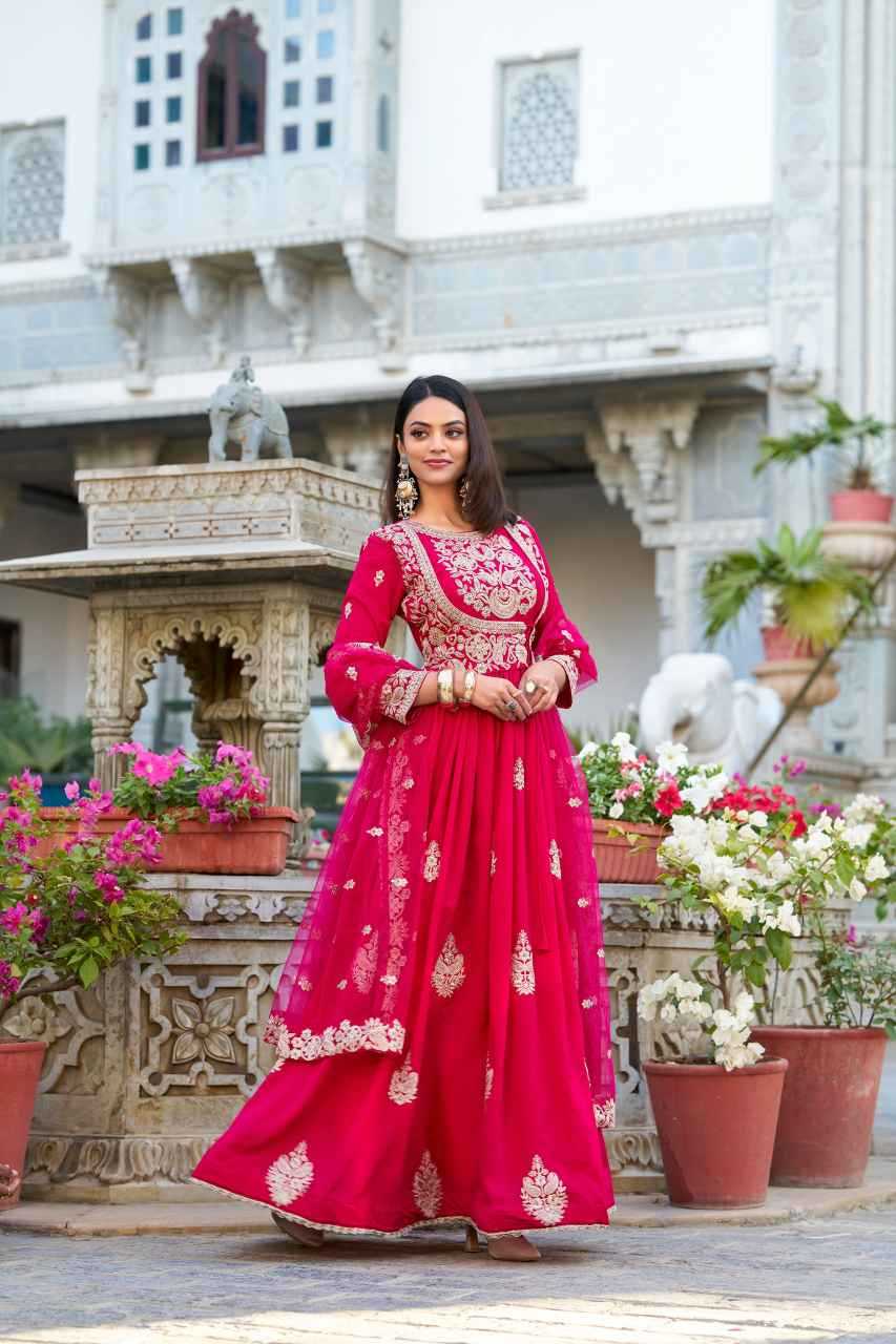 YNF Wholesale Vichitra Silk Embroidery Gowns KESH746 3029 | Surat Manufacturer