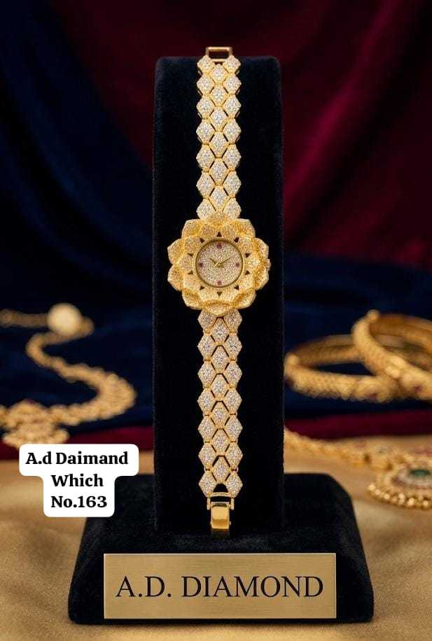 YNF Wholesale AD Diamond Traditional Watches KESH480 | Surat Manufacturer