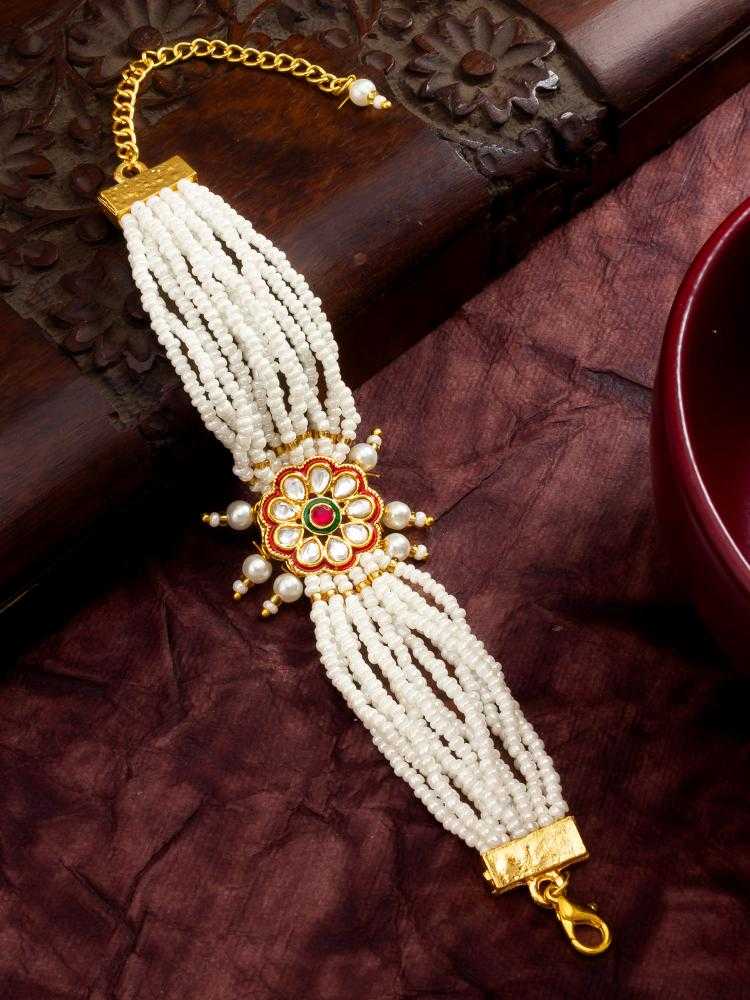 YNF Wholesale Brass Kundan Bangles KESH105 BG2580 | Surat Manufacturer