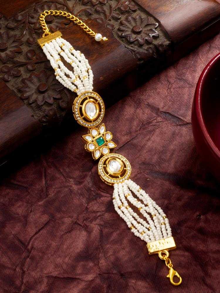 YNF Wholesale Brass Kundan Bangles KESH105 BG2582 | Surat Manufacturer