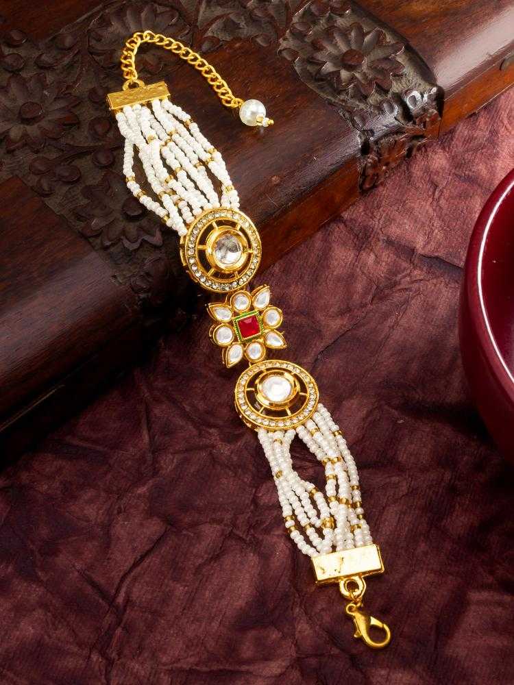 YNF Wholesale Brass Kundan Bangles KESH105 BG2584 | Surat Manufacturer