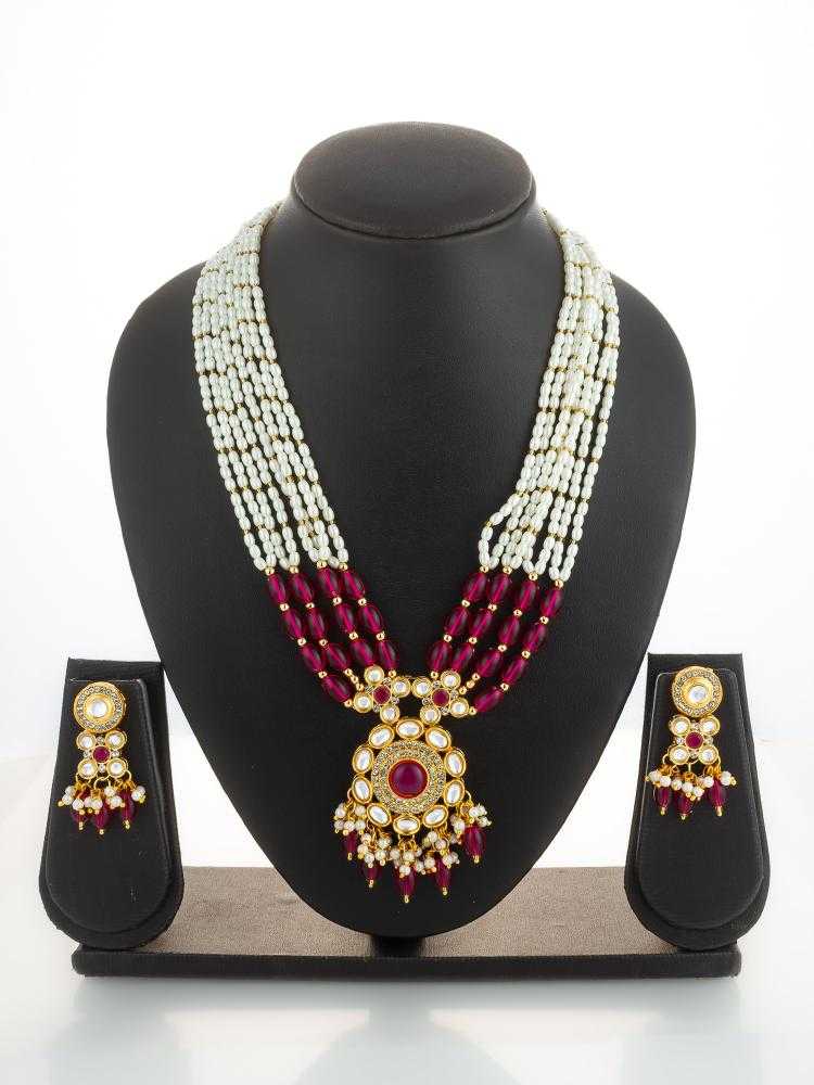 YNF Wholesale Brass Kundan Necklace Set KESH105 NK4865 | Surat Manufacturer