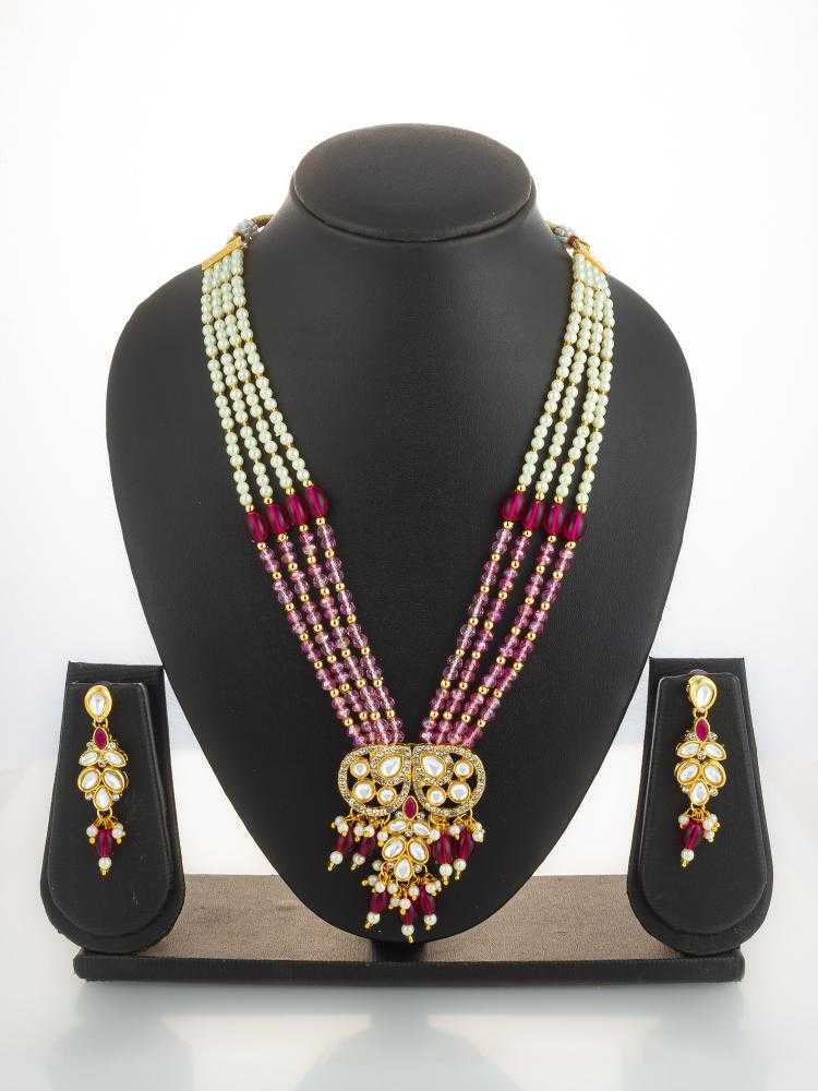 YNF Wholesale Brass Kundan Necklace Set KESH105 NK4870 | Surat Manufacturer