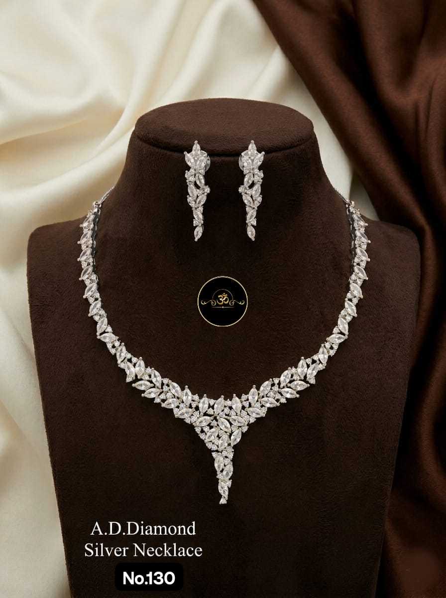 YNF Wholesale Brass Designer Crystal Necklaces KESH127 050 | Surat Manufacturer