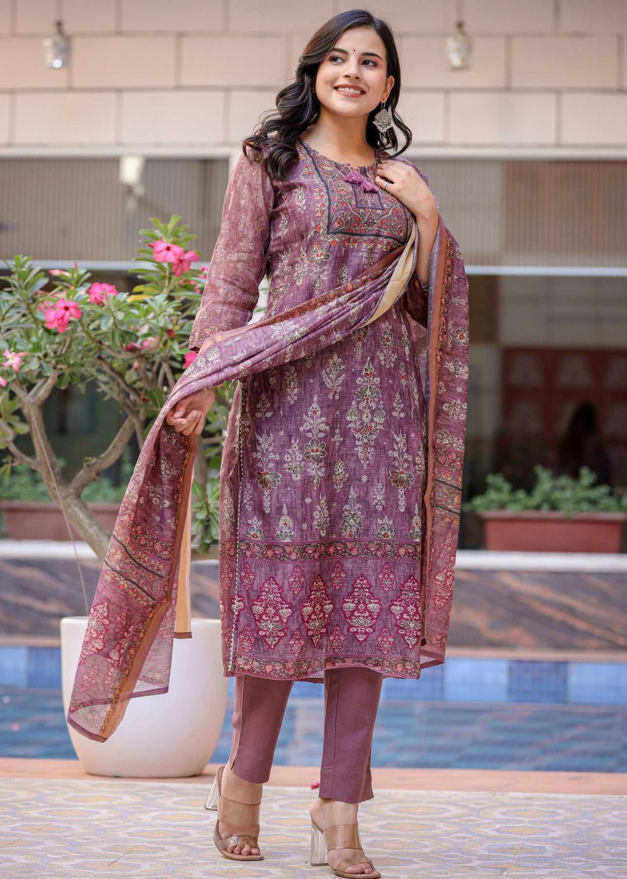 YNF Wholesale Chanderi Silk Printed Suits KESH422 012 | Surat Manufacturer