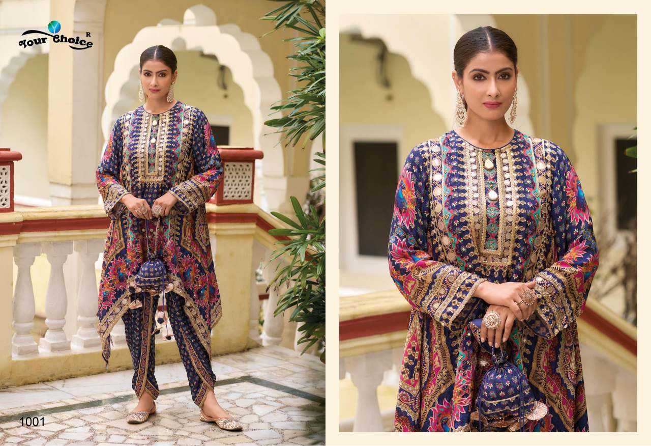 YNF Wholesale Chinon Dhoti Salwar Suit KESH142 KIKO | Surat Manufacturer