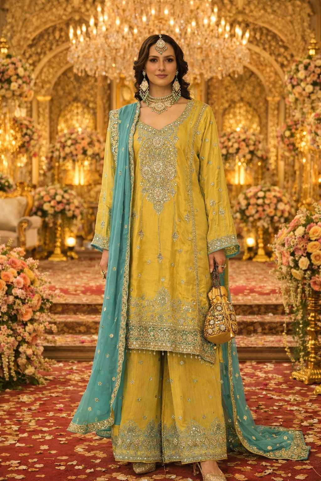 YNF Wholesale Chinon Semi Stitched Suits KESH745 1311 | Surat Manufacturer