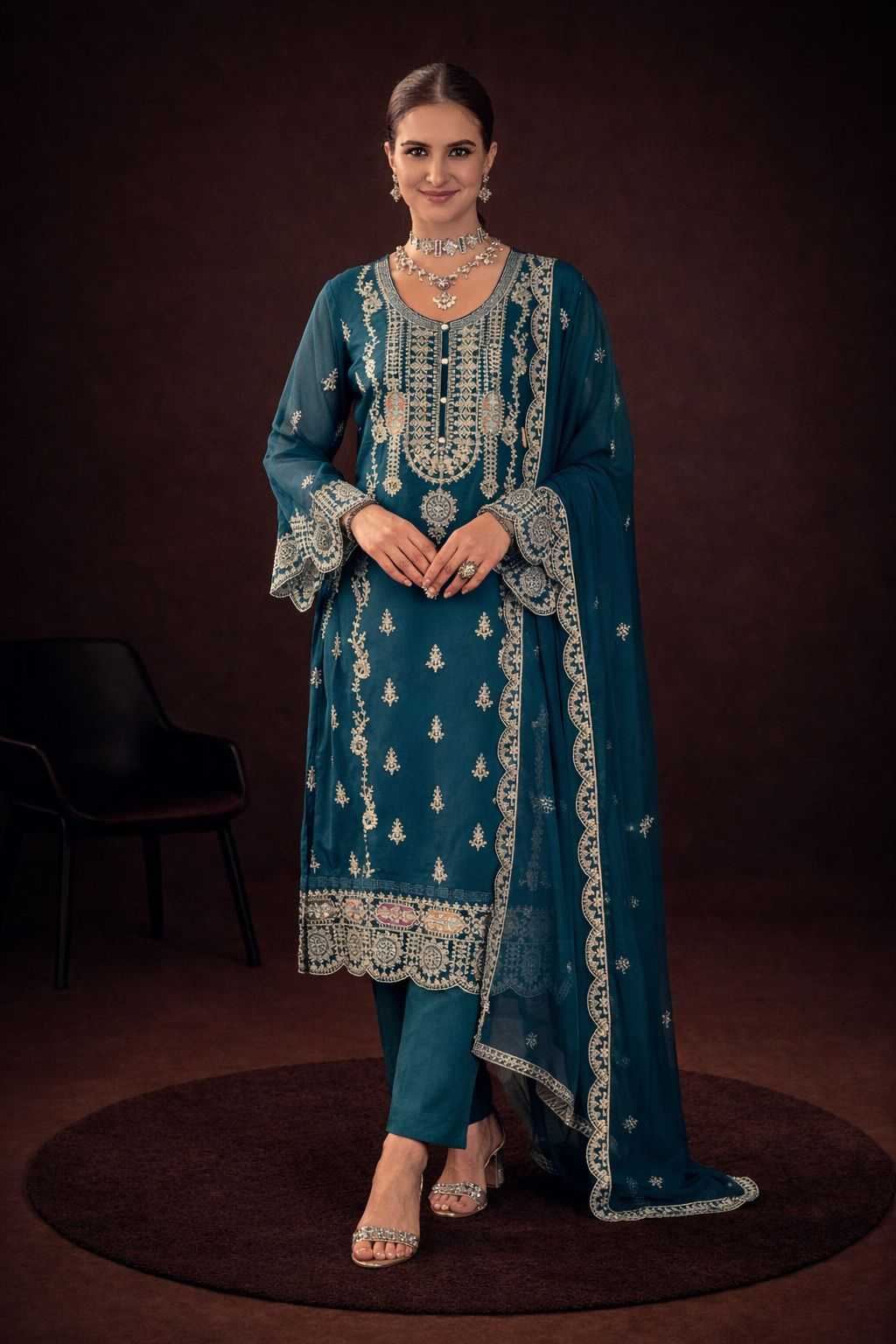 YNF Wholesale Chinon Designer Suits KESH745 1898-99-1900 | Surat Manufacturer