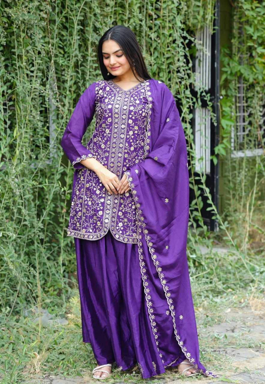 YNF Wholesale Chinon Sharara Salwar Suits RIN232 54 | Surat Manufacturer